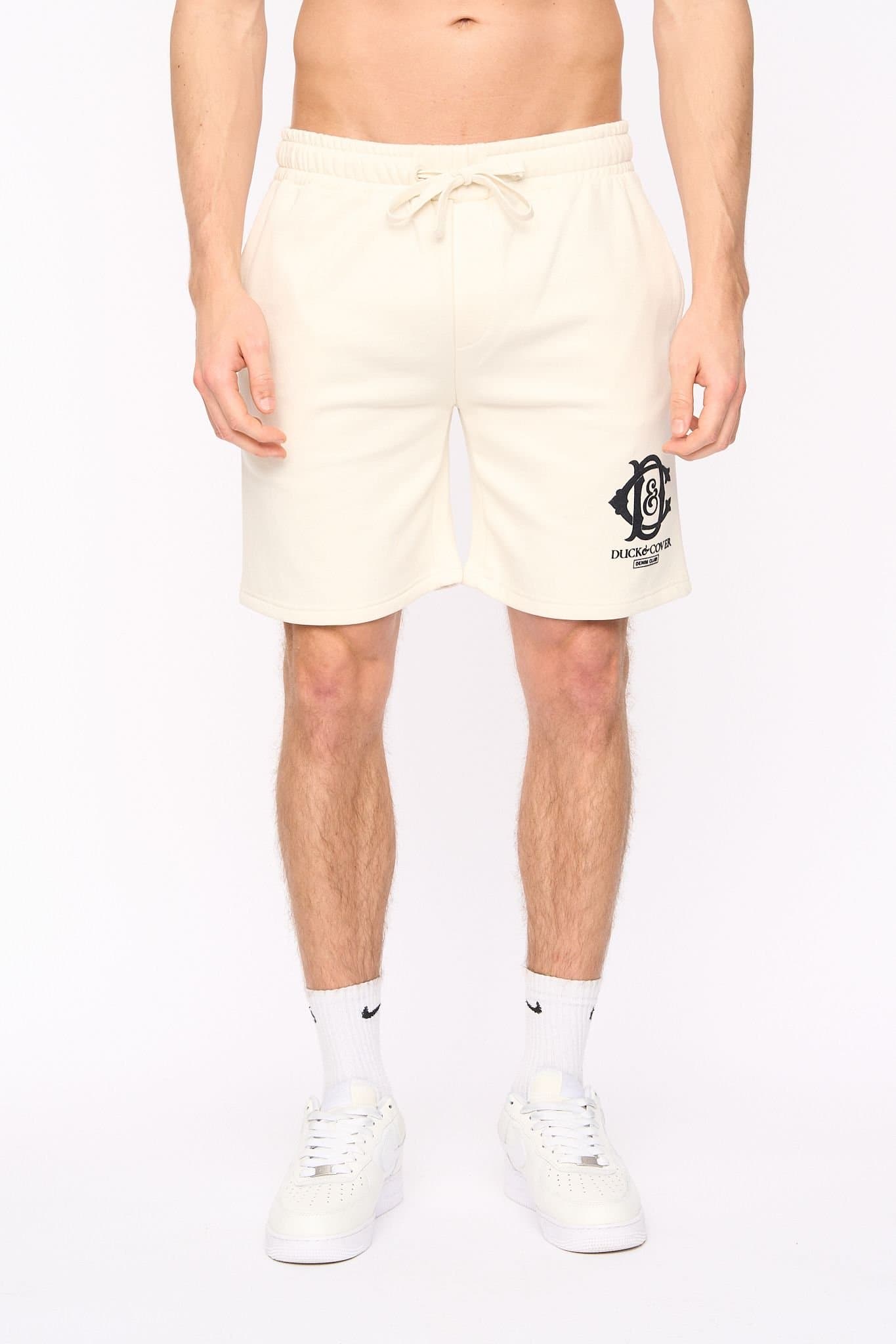 Duck&Cover Duck&Cover Men's Randolph Comfort Stretch Cotton-Blend Sweat Shorts in Light Stone