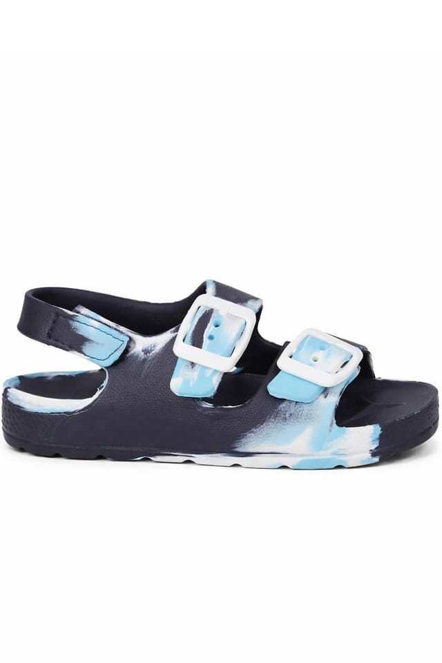 Spot On Spot On Men's Double Buckle Adjustable Strap Sandals in Dark Blue - 2