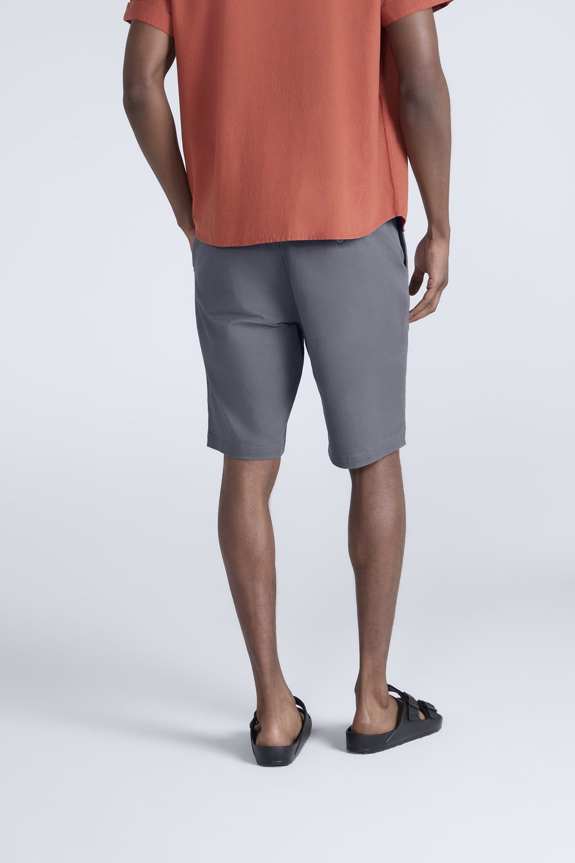 Animal Animal Men's 'Westbay' Lightweight Breathable Stretchy Soft Cotton Chino Shorts in Charcoal - 4