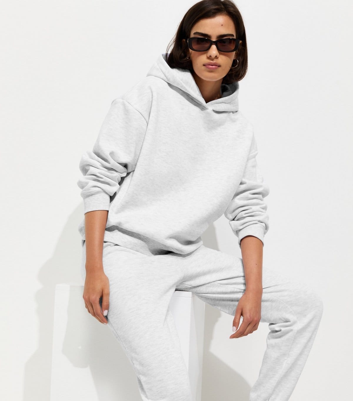 New Look Women's Grey Oversized Jersey Hoodie New Look - 4