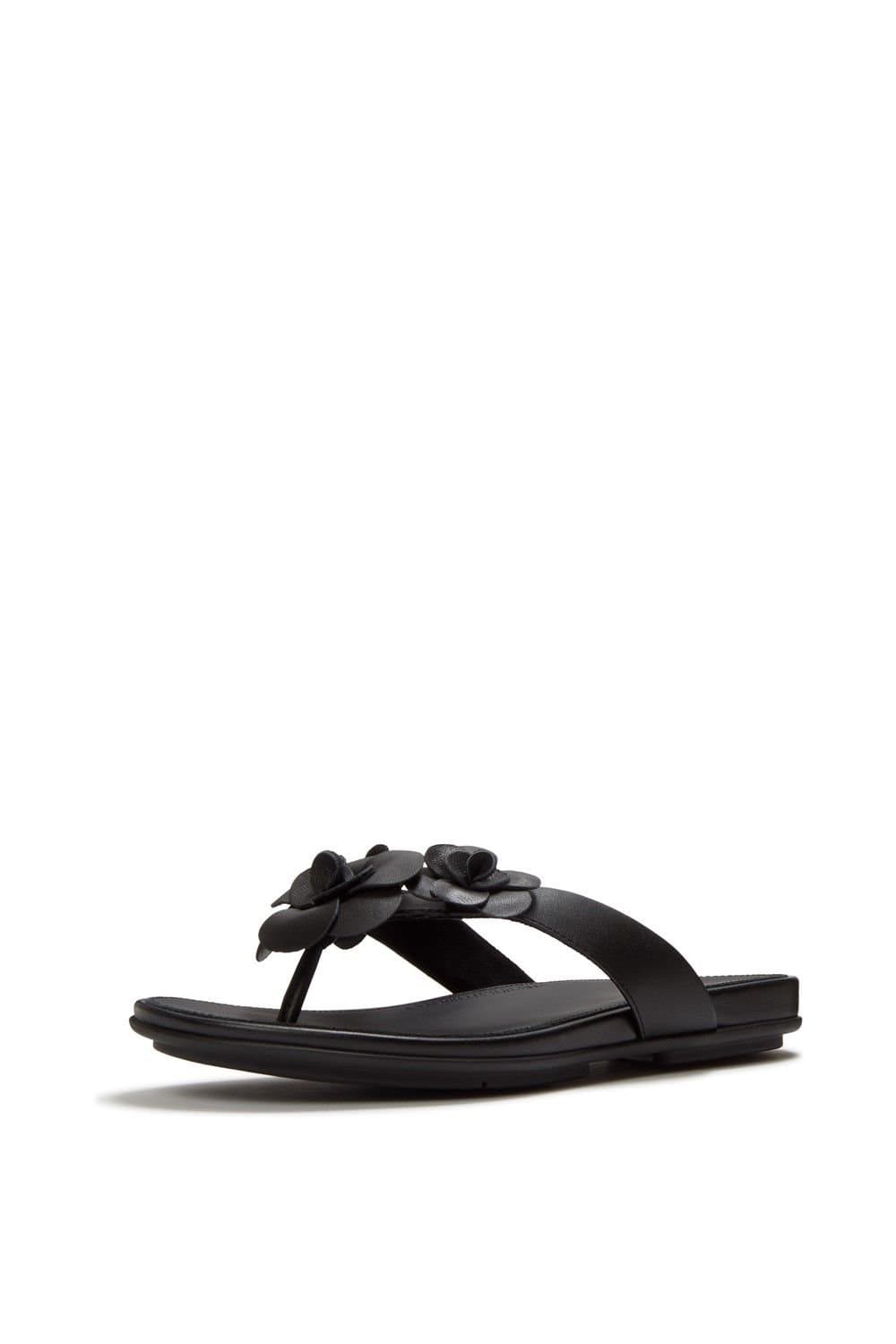 FitFlop FitFlop Women's Gracie Flower Flip-Flops in Black