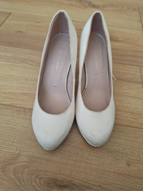 New Look White satin stilettos