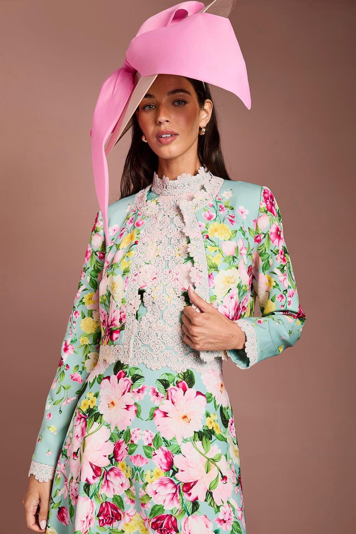 Coast Coast Women's Lisa Tan Printed Jacket in Sage