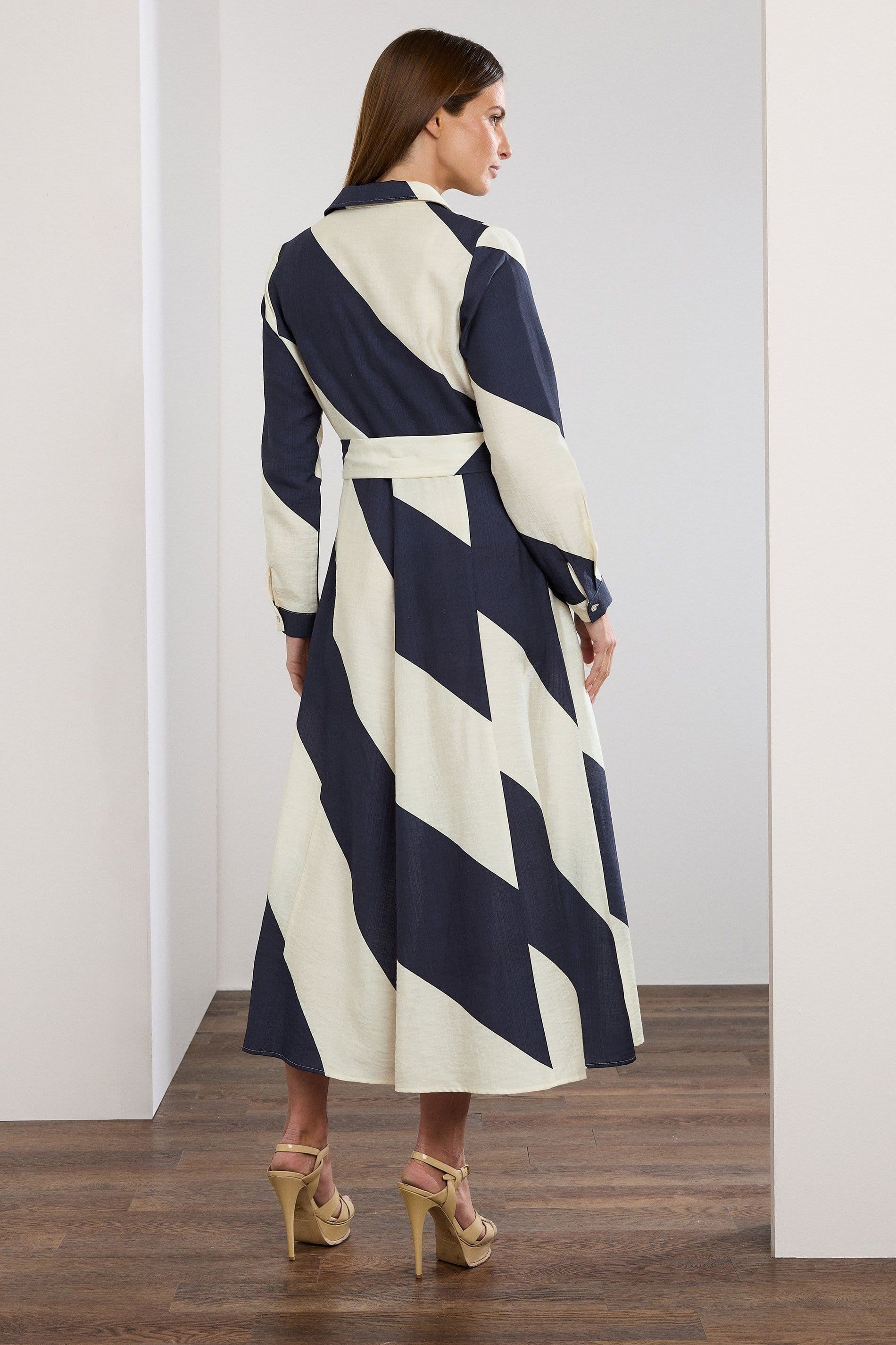 Star By Julien Macdonald Star by Julien Macdonald Women's Stripe Print Shirt Dress in Blue - 4