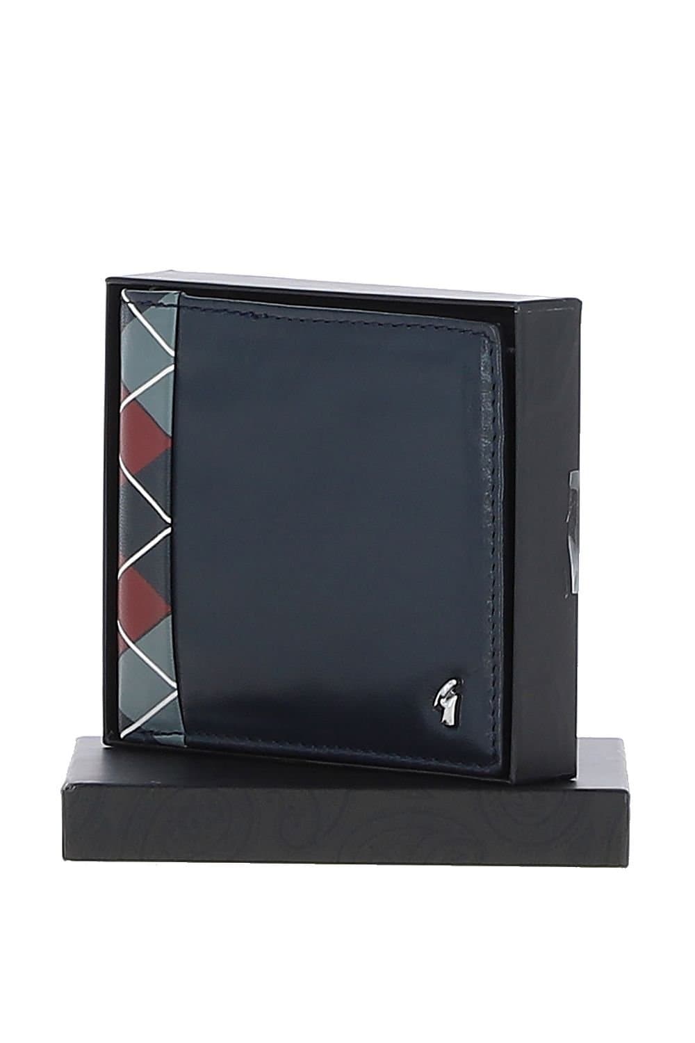 Gabicci Gabicci Dark Navy Leather 4 Card Bilfold Wallet