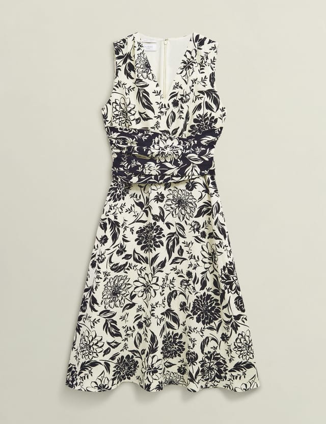 Hobbs London Hobbs London Women's Teagan Sleeveless V-Neck Midi Dress in Natural White - 2