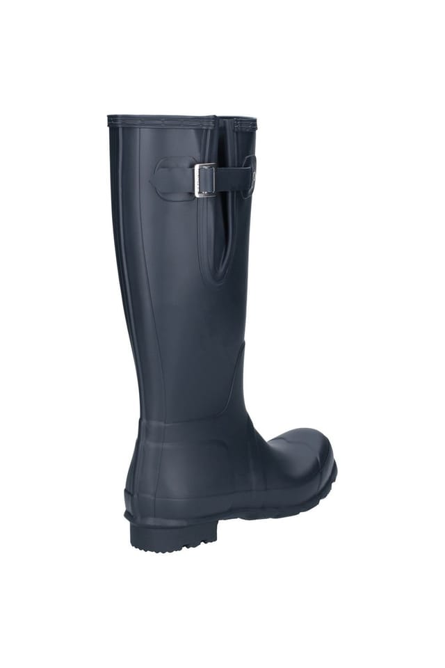 Hunter Hunter Men's 'Original Side Adjustable' Rubber Patterned Wellington Boots in Navy - 2