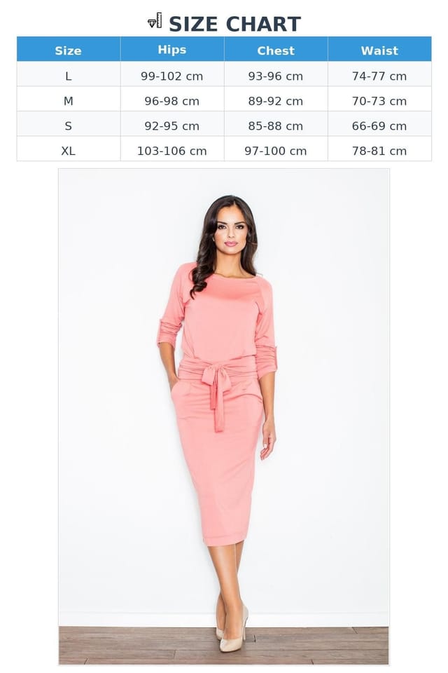 Love Lace Love Lace Women's Elegant Loose Fit Long Sleeve Dress Tie Waist in Pink - 3