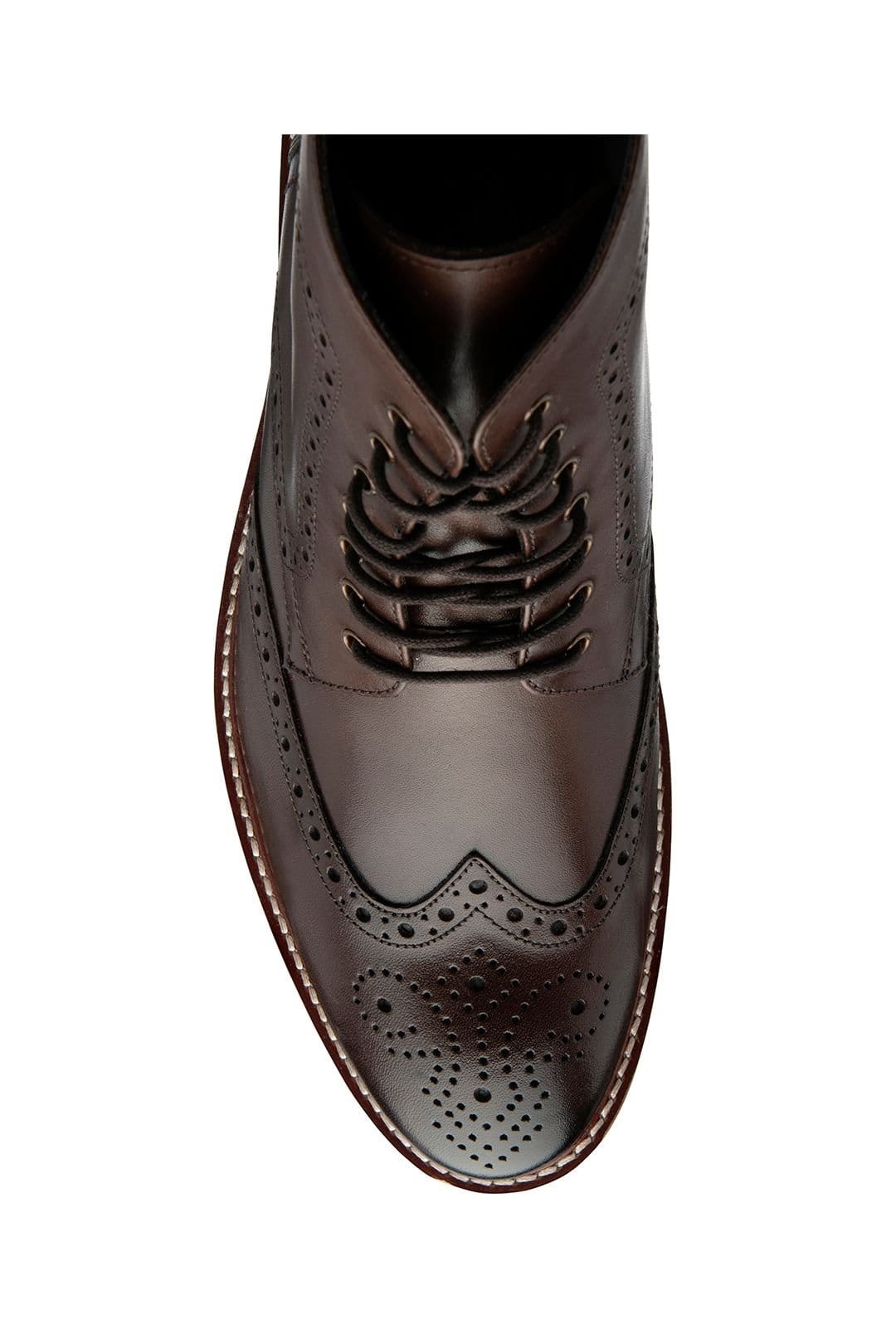 Frank Wright Frank Wright Men's 'Corby' Leather Lace-Up Boots in Brown - 4