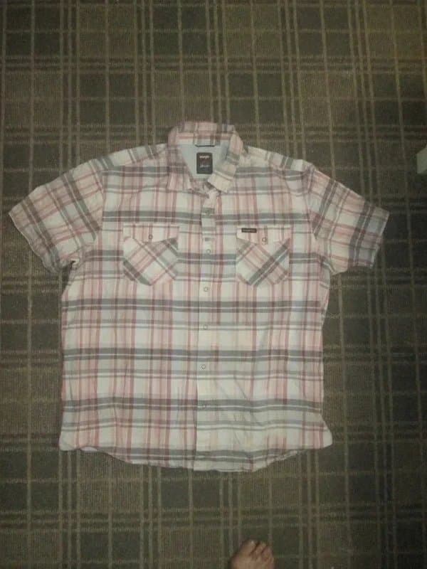 Wrangler Wrangler Men's shirt Size XXL Check short sleeves Western outdoor