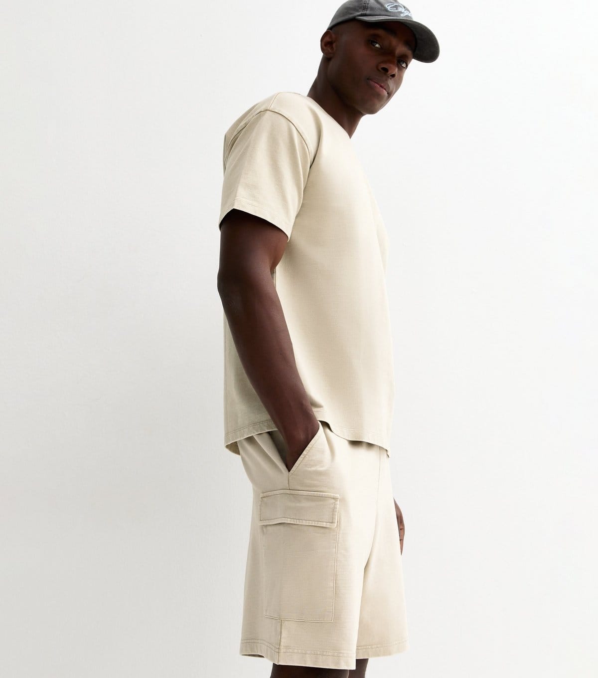 New Look Men's Stone Lightweight Cargo Shorts