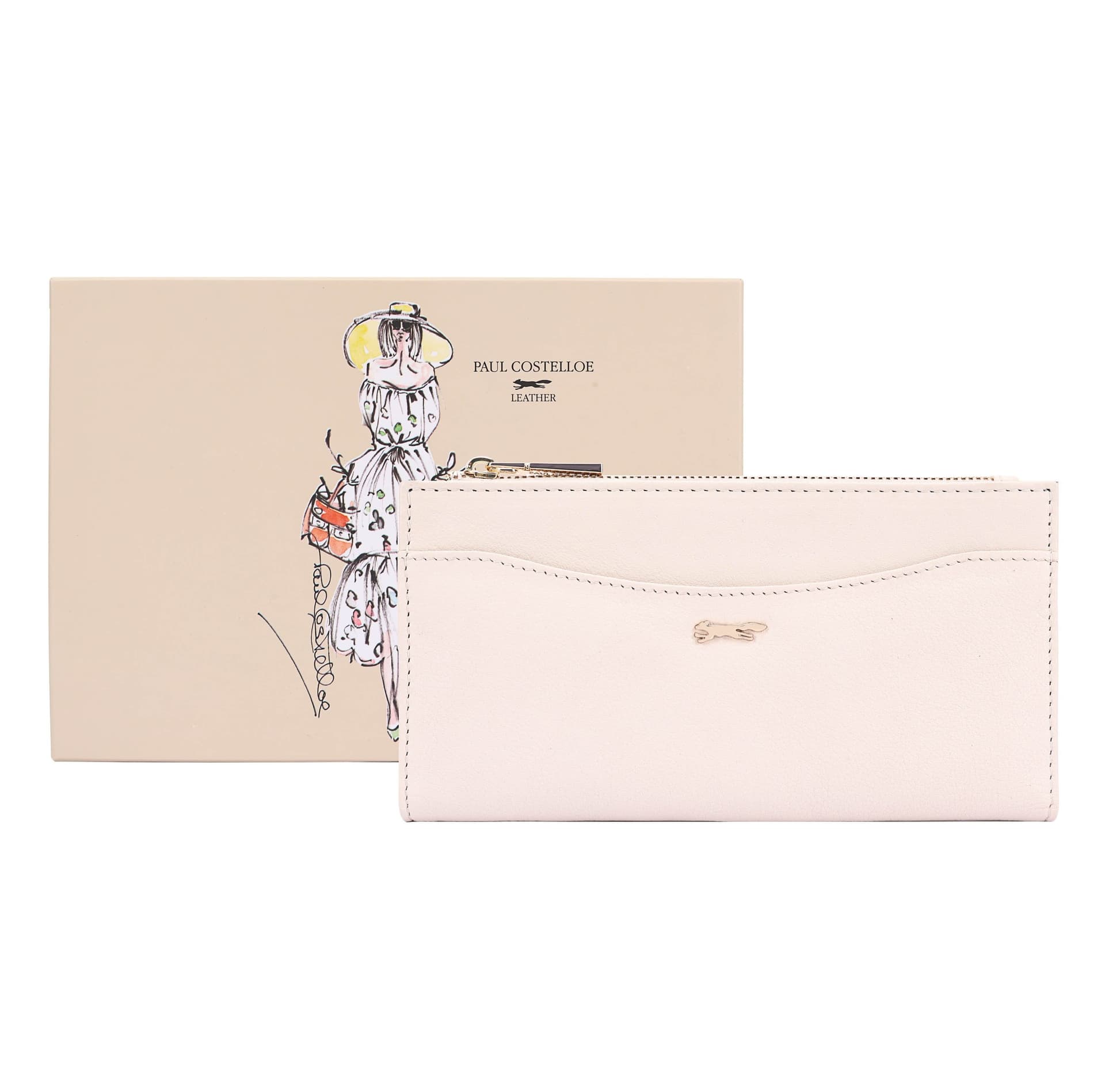 Paul Costelloe Paul Costelloe Women's Nynph Leather Purse in Light Beige