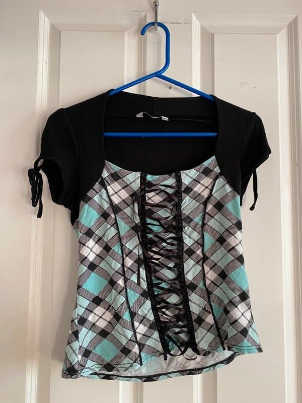 New Look old label new look tartan corset top