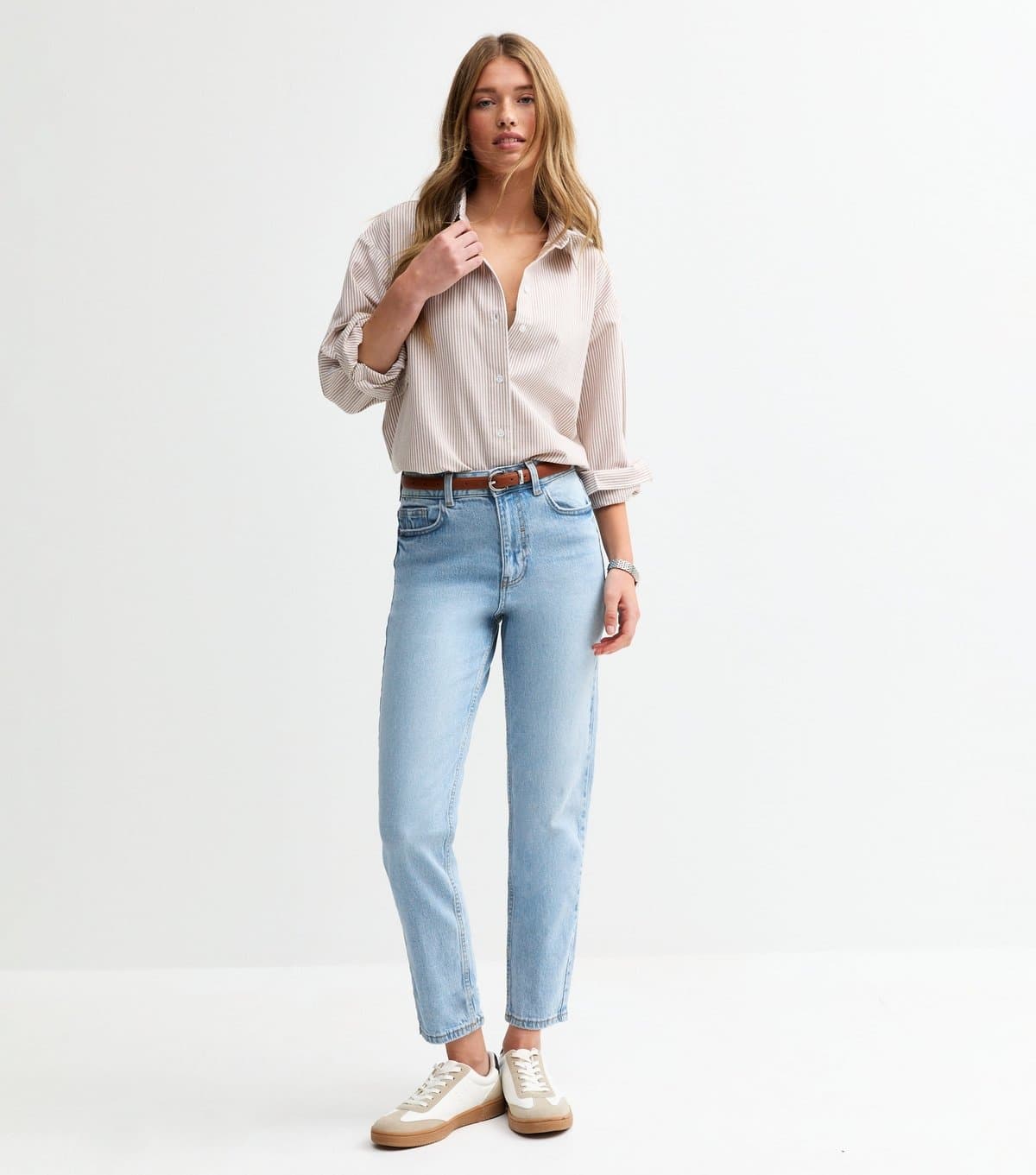 New Look Women's Pale Blue High Waist Tori Mom Jeans New Look