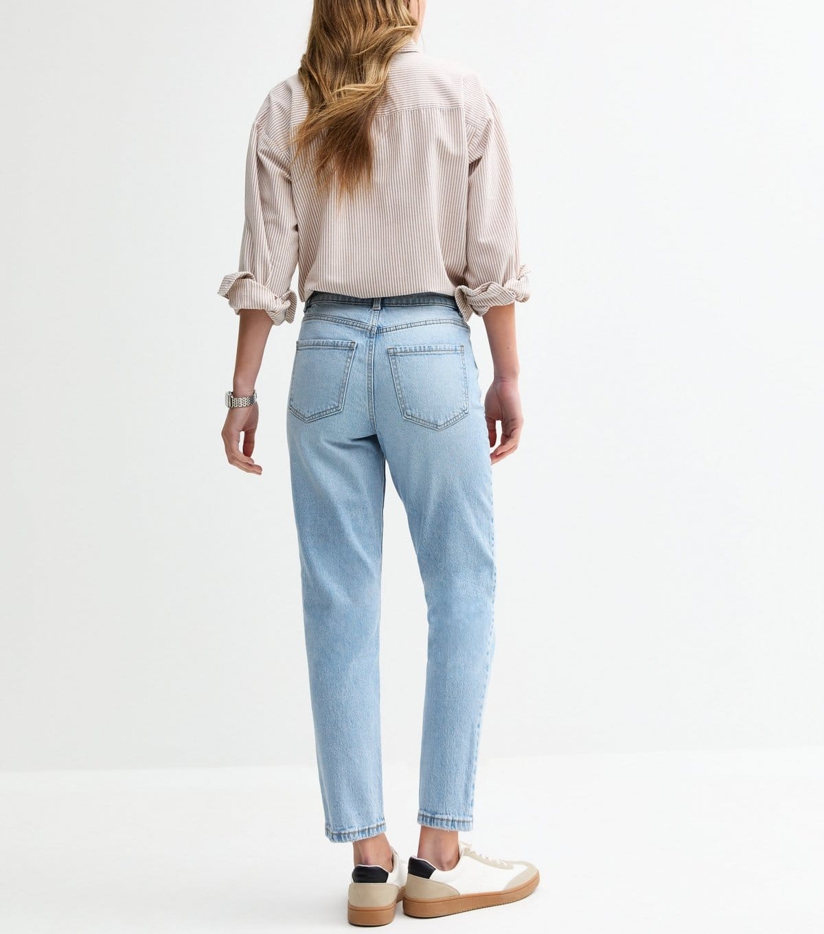 New Look Women's Pale Blue High Waist Tori Mom Jeans New Look - 4