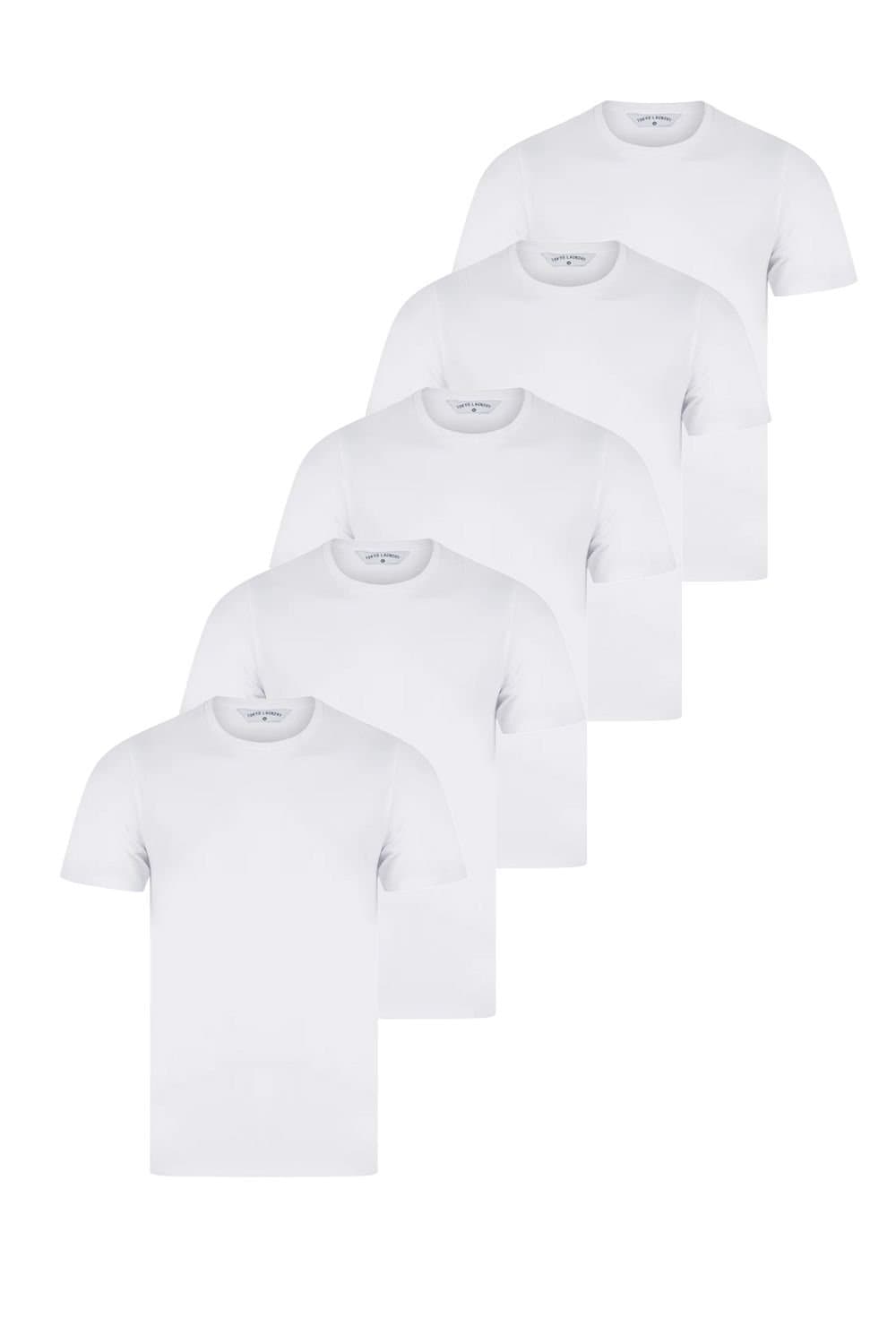 Tokyo Laundry Tokyo Laundry Men's Cotton 5-Pack Short Sleeve T-Shirts in White