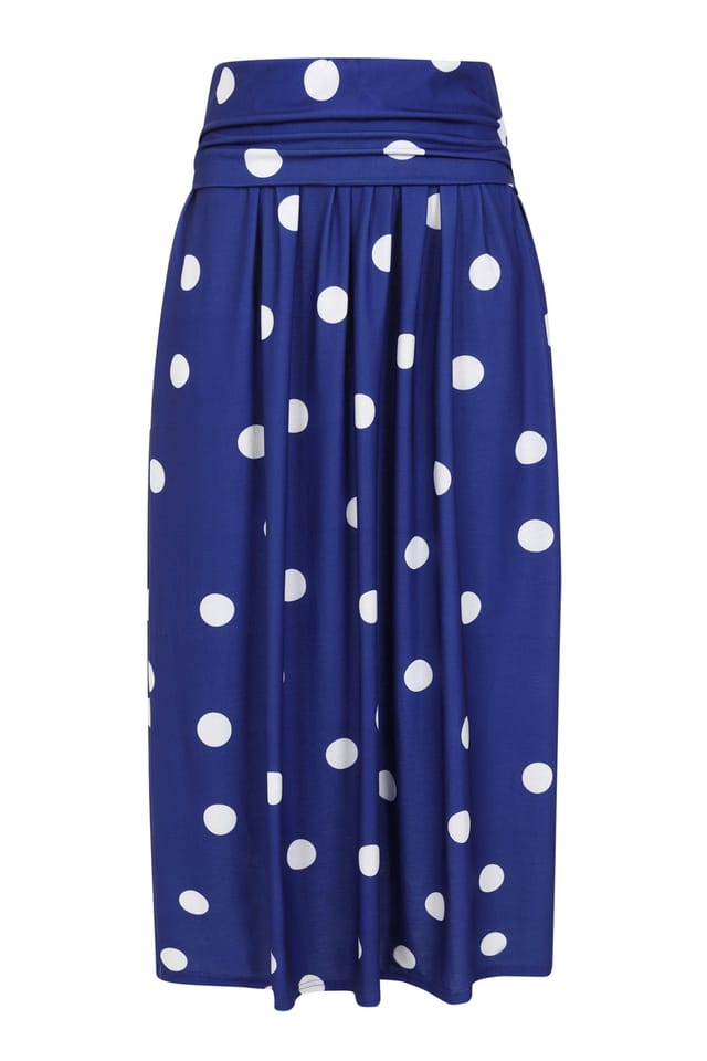 Hot Squash Hot Squash Women's Roll Top Maxi Skirt in Navy - 3