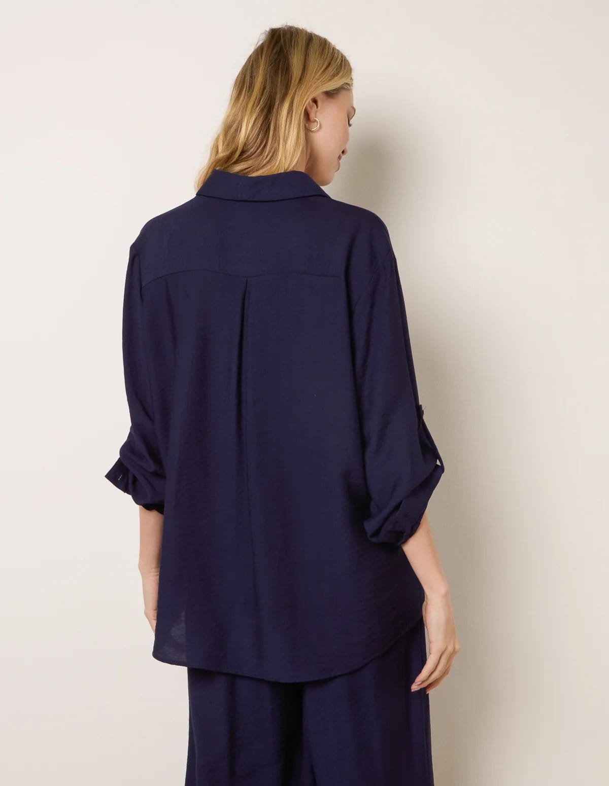 Blue Vanilla Floral Embroidery Shirt - 4