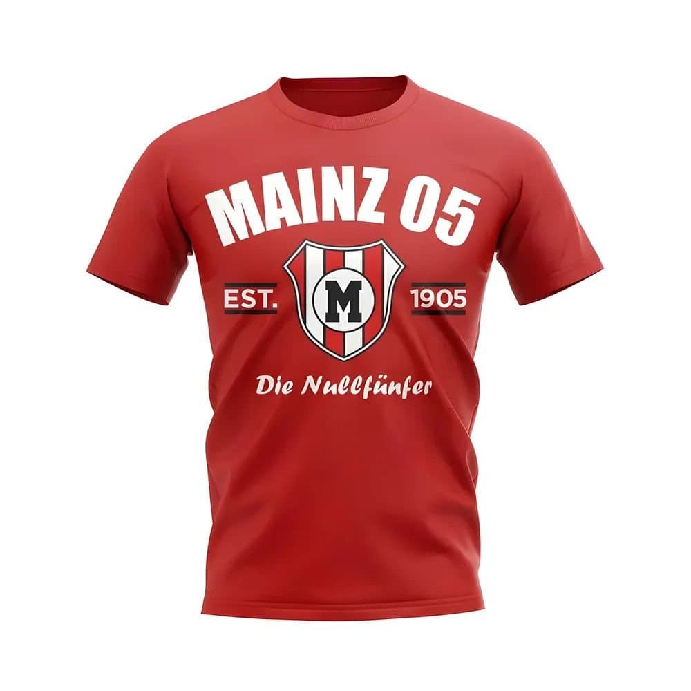 Mainz 05 Mainz 05 Men's Personalised Established Football T-Shirt in Red