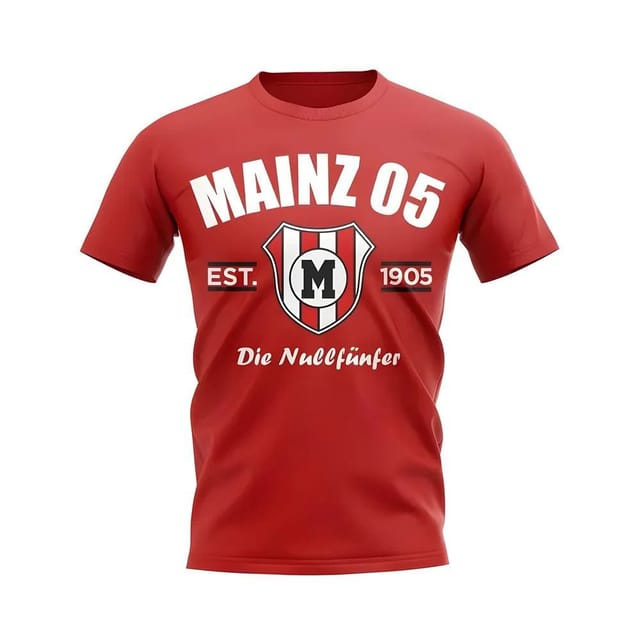 Mainz 05 Mainz 05 Men's Personalised Established Football T-Shirt in Red - 2