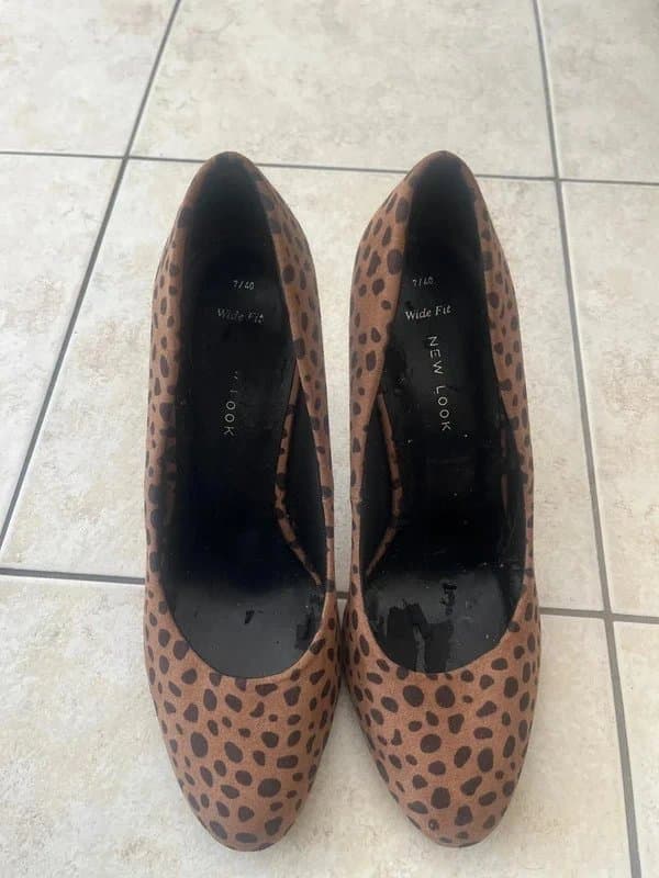New Look New look wide fit leopard print heels