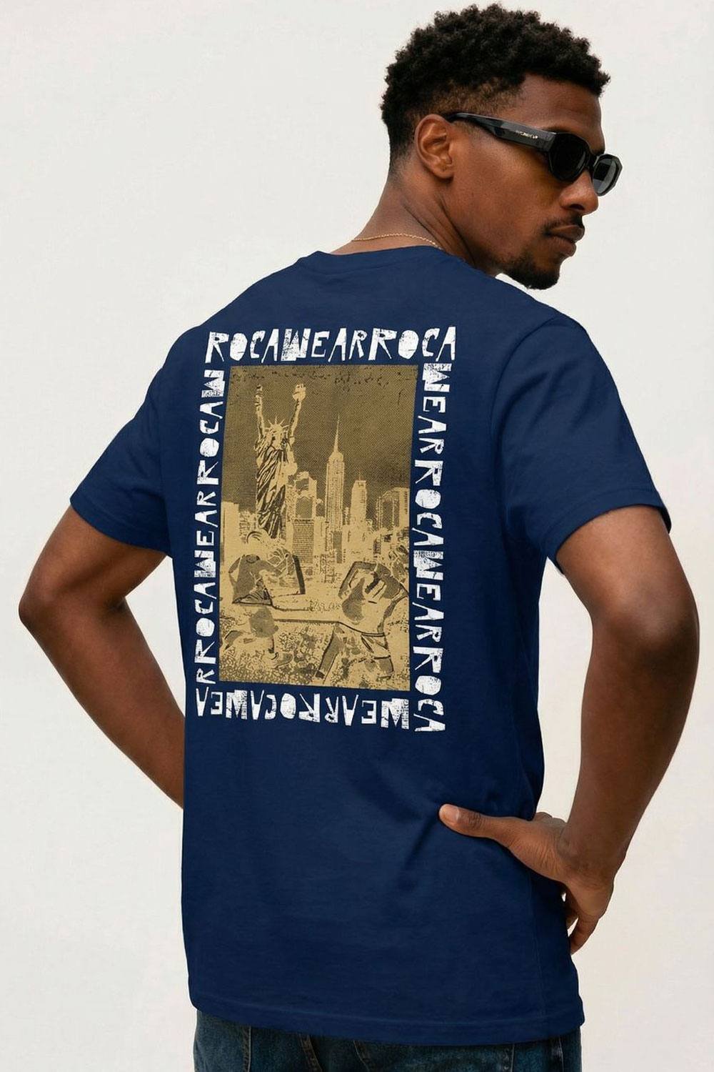 RocaWear Rocawear Men's NYC Mono T-Shirt in Navy - 4