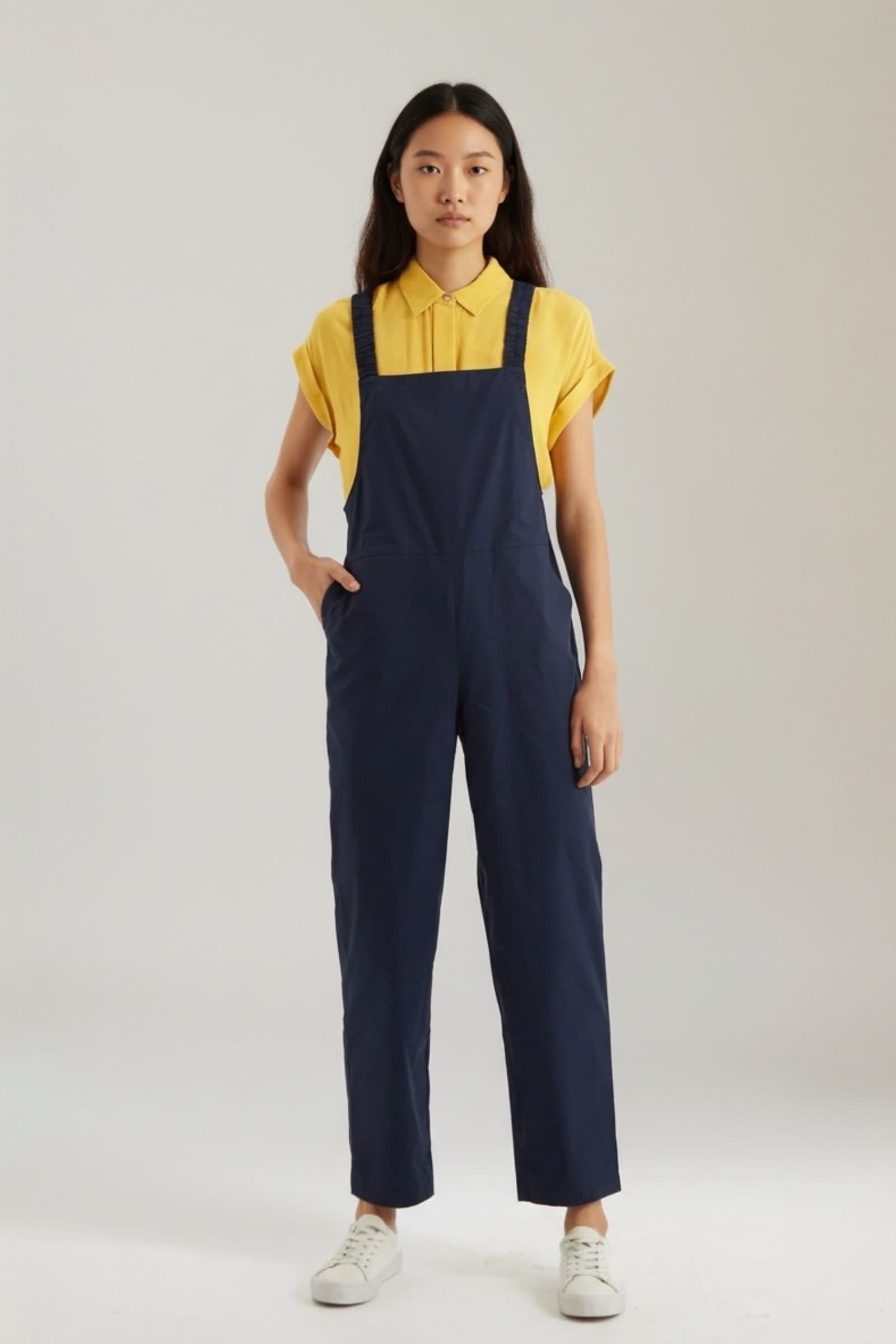 Louche Louche Women's Tippie Poplin Dungarees in Blue