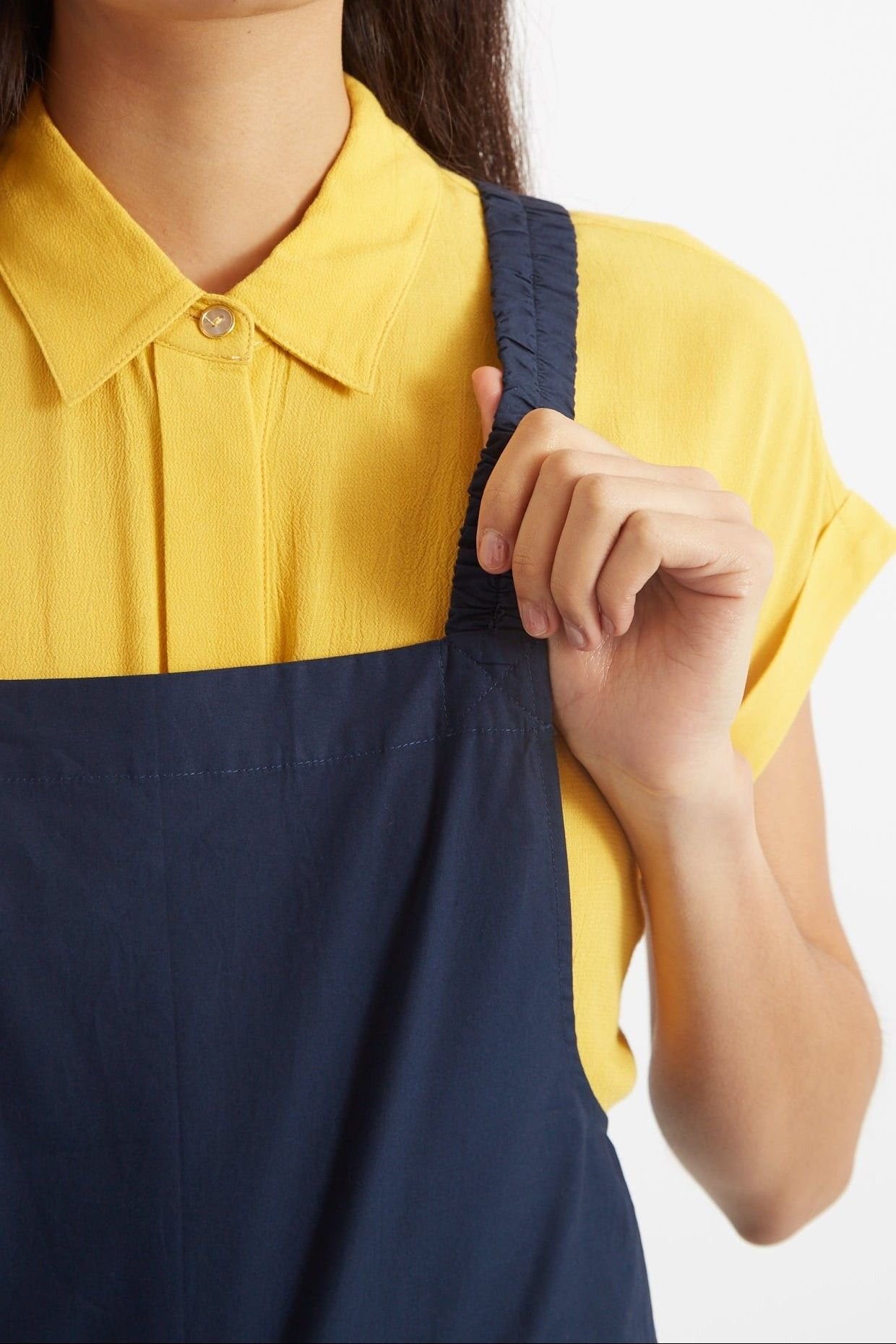 Louche Louche Women's Tippie Poplin Dungarees in Blue - 3