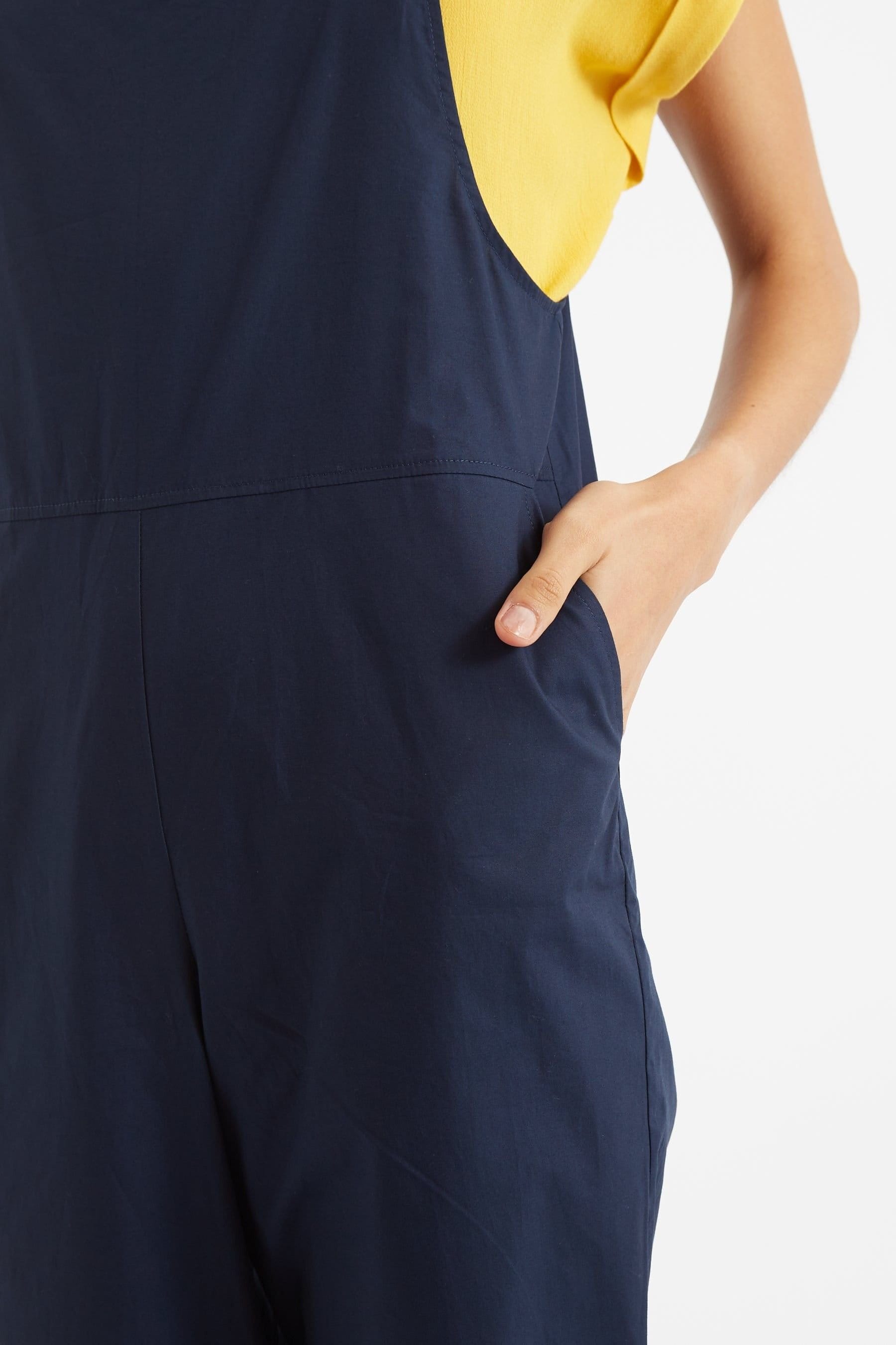 Louche Louche Women's Tippie Poplin Dungarees in Blue - 4