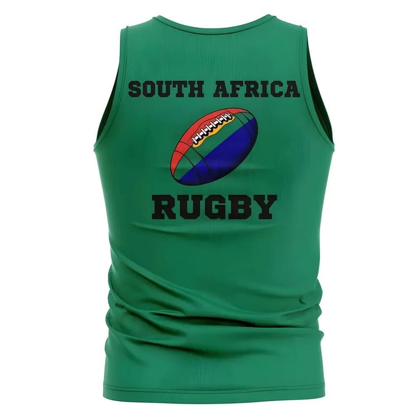 Springboks Springboks Men's Mens Rugby Ball Tank Top Green - 1