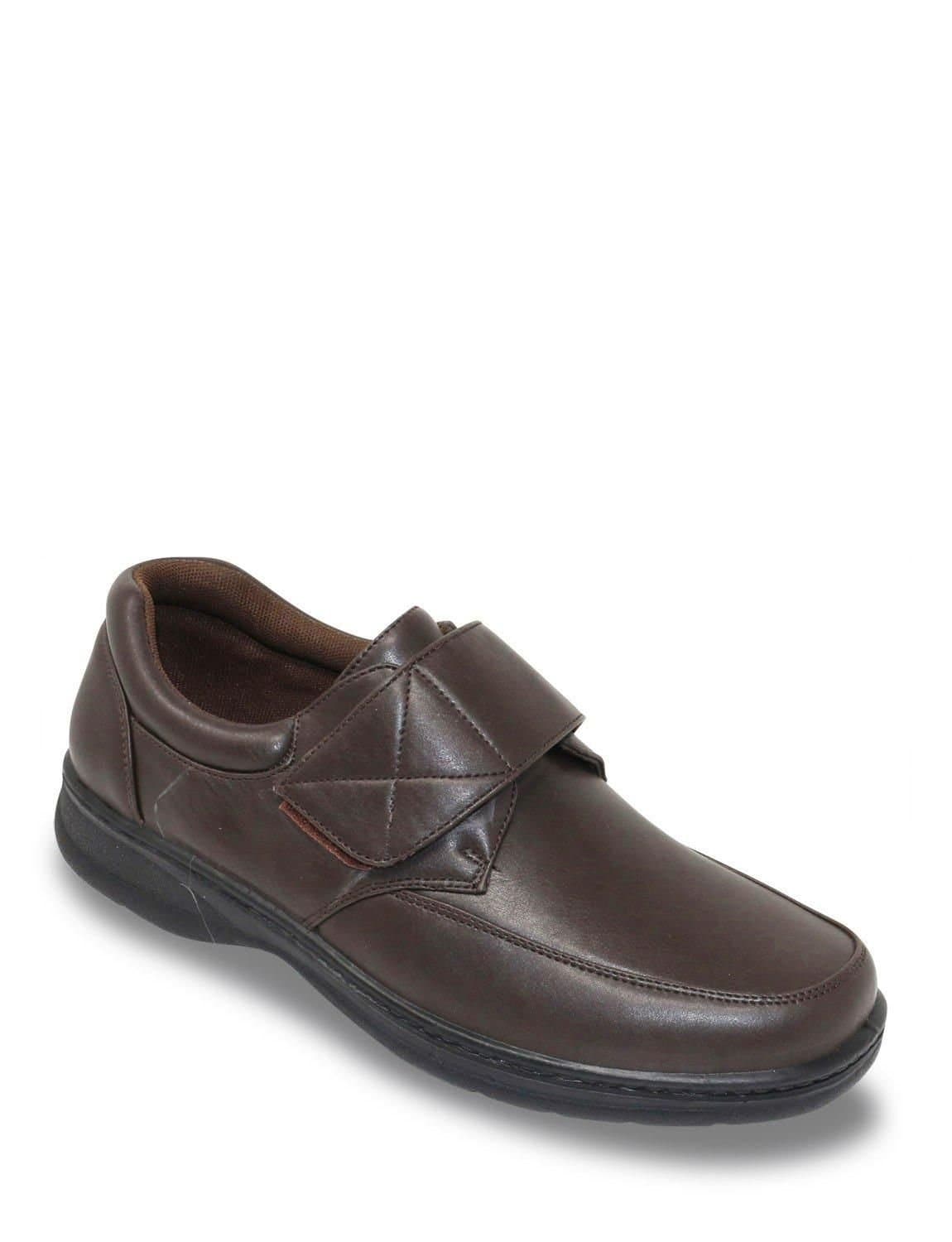 Truflex Truflex Men's Touch Fasten Wide Fit Shoe in Brown