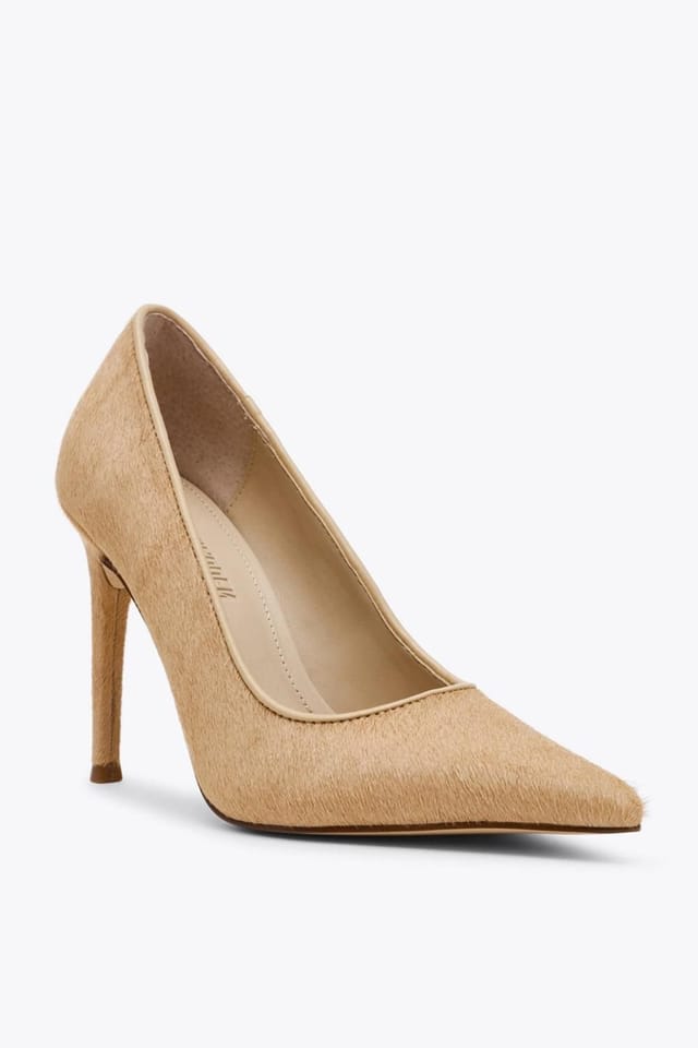 Steve Madden STEVE MADDEN Women's 'Reya Heel Camel' Leather Heels in Beige - 2