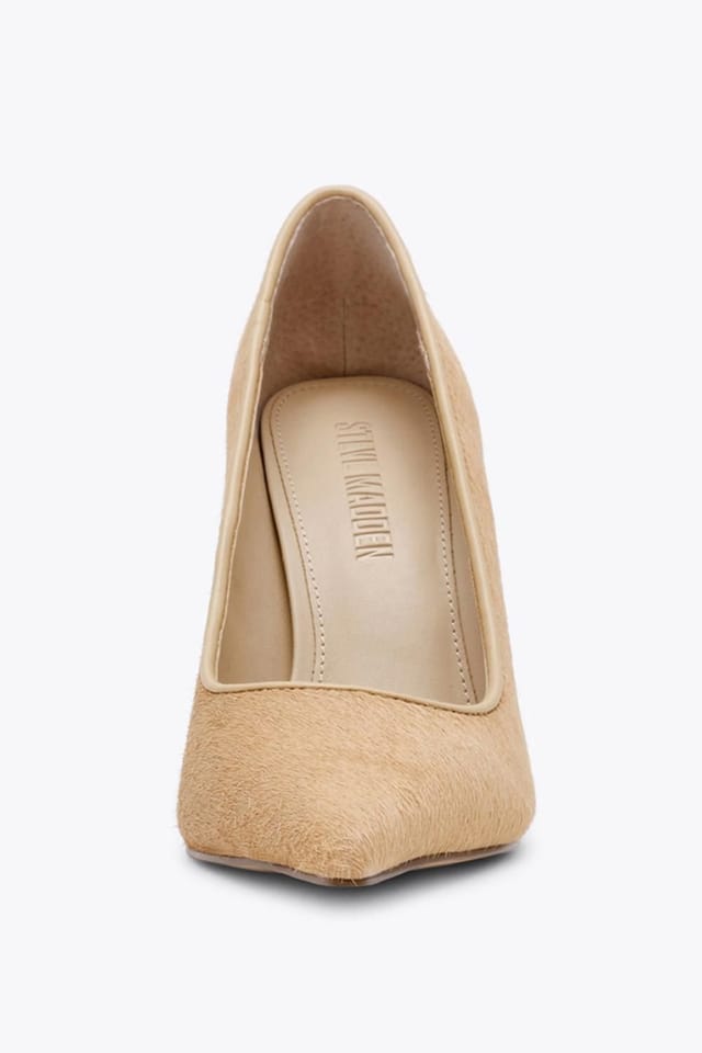 Steve Madden STEVE MADDEN Women's 'Reya Heel Camel' Leather Heels in Beige - 3