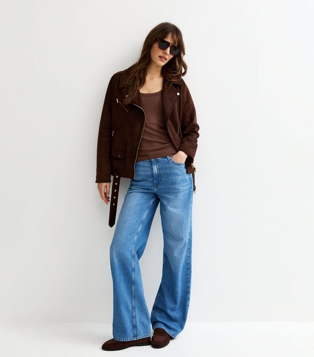 New Look Women's Tall Dark Brown Ribbed Scoop Neck Vest New Look - 3