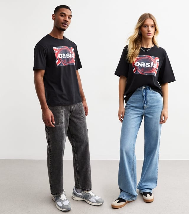 Only and Sons Women's Unisex Black Oasis Swirl Print T-shirt Only and Sons New Look - 2