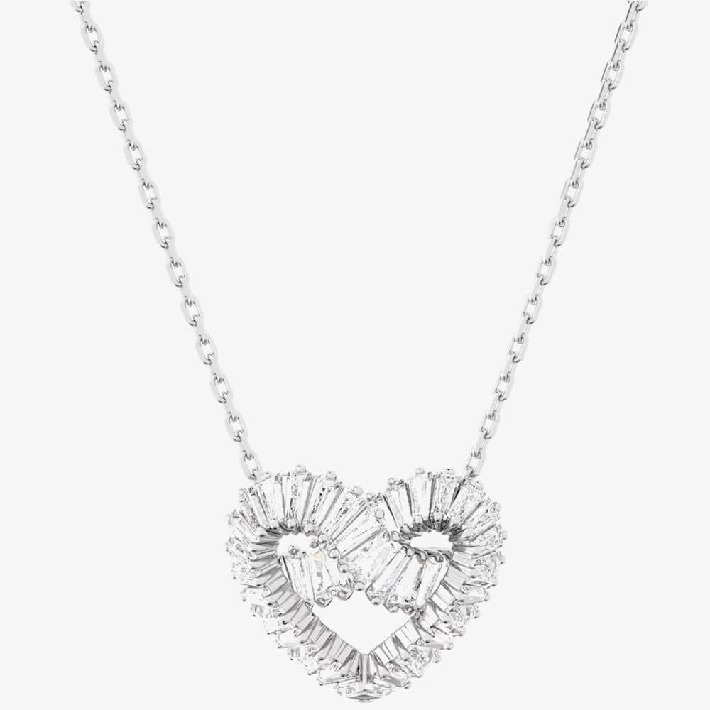 Swarovski Swarovski Women's Matrix Mixed Cut Heart Necklace 5647924 in Silver
