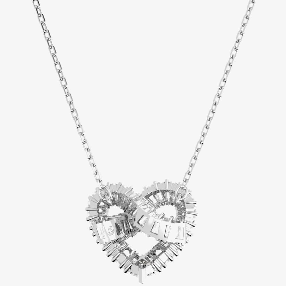 Swarovski Swarovski Women's Matrix Mixed Cut Heart Necklace 5647924 in Silver - 4