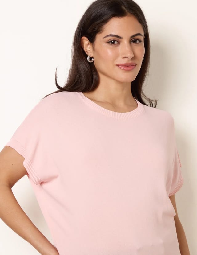 Blue Vanilla Short Sleeve Texture Knit Top - 3