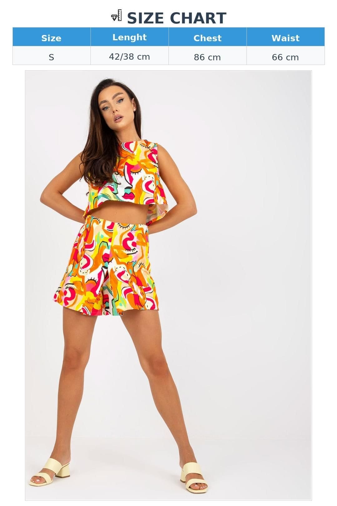 Love Lace Love Lace Women's Summer Top & Shorts Set in Orange - 4