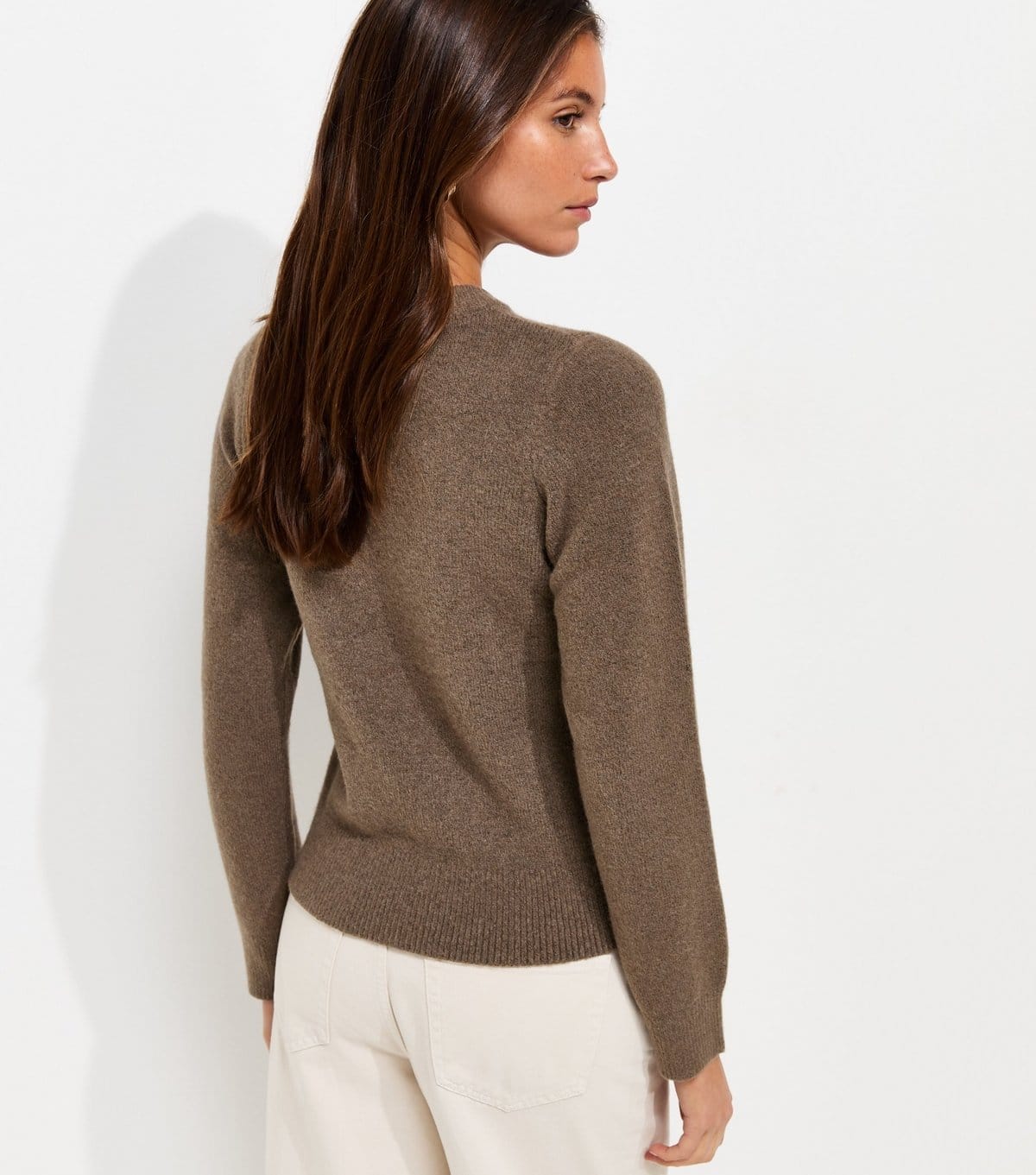 New Look Women's Dark Mink Knitted Crew Neck Jumper New Look - 4