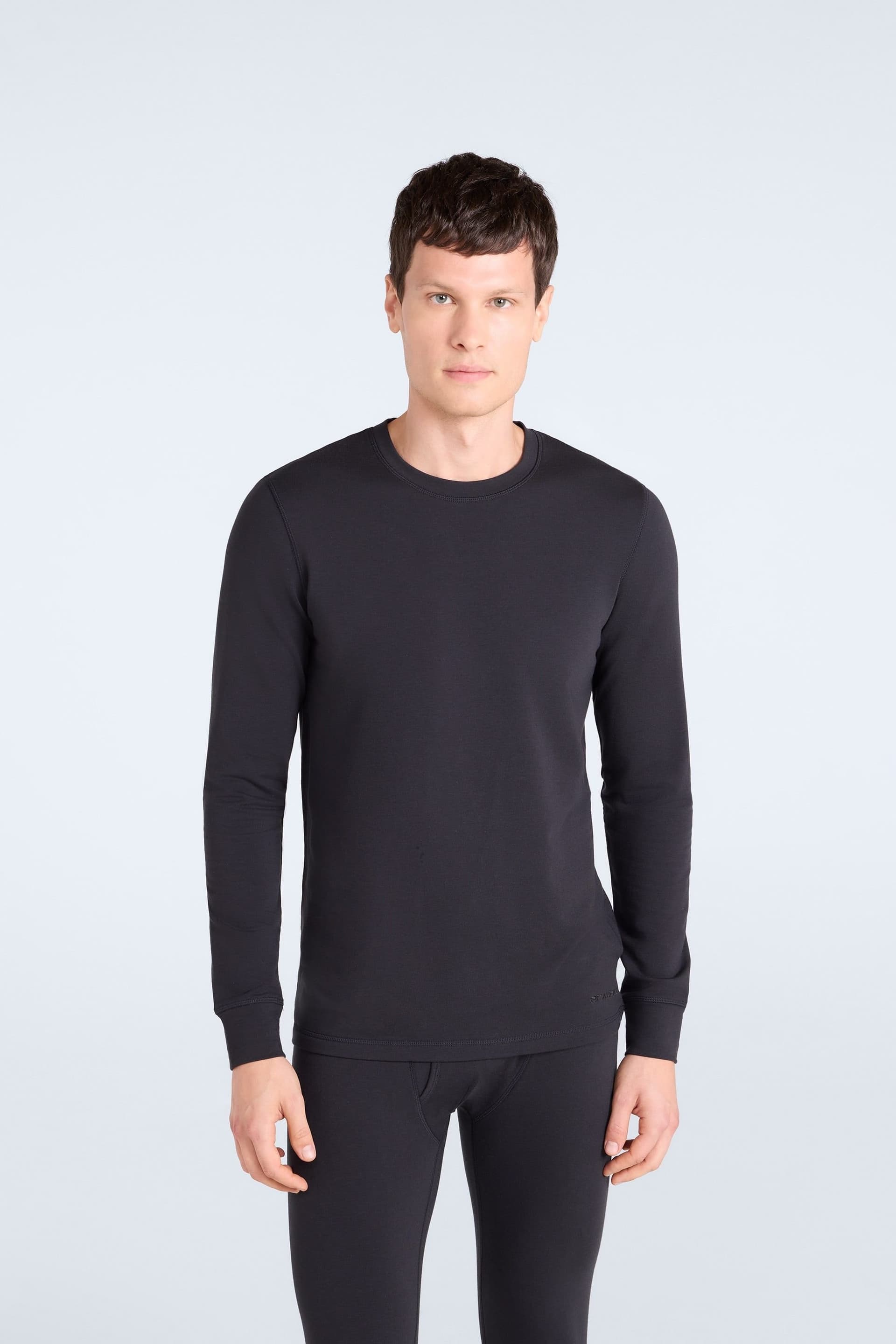 Animal Animal Men's 'Blaze' Warm & Cosy Lightweight Soft Comfy Baselayer Thermal Top in Jet Black