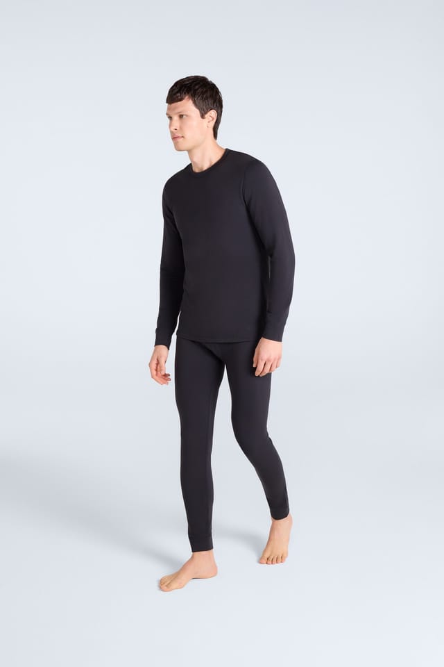 Animal Animal Men's 'Blaze' Warm & Cosy Lightweight Soft Comfy Baselayer Thermal Top in Jet Black - 2