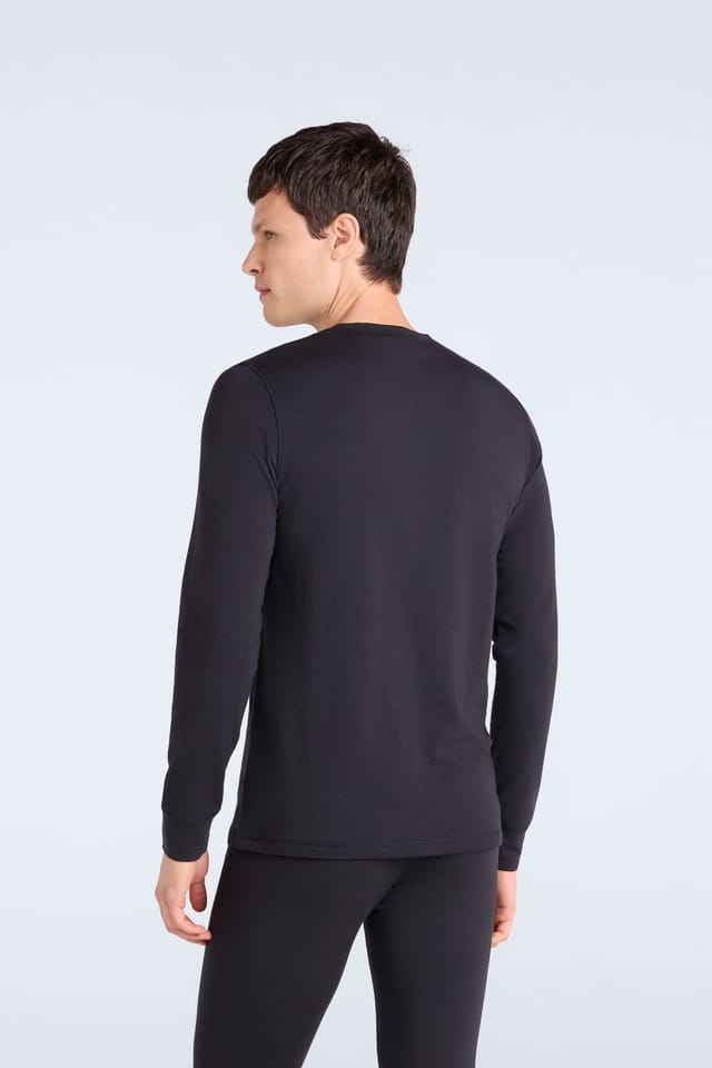 Animal Animal Men's 'Blaze' Warm & Cosy Lightweight Soft Comfy Baselayer Thermal Top in Jet Black - 3