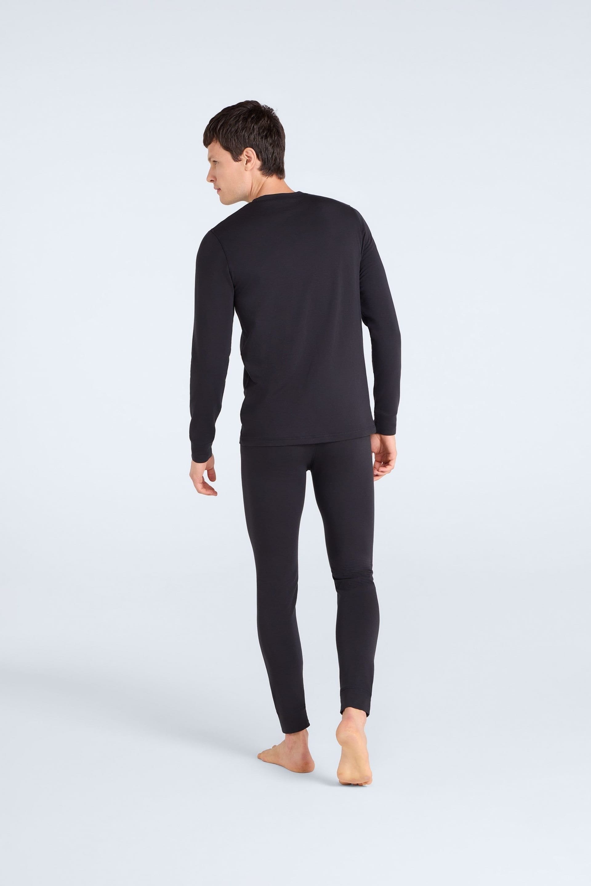 Animal Animal Men's 'Blaze' Warm & Cosy Lightweight Soft Comfy Baselayer Thermal Top in Jet Black - 4