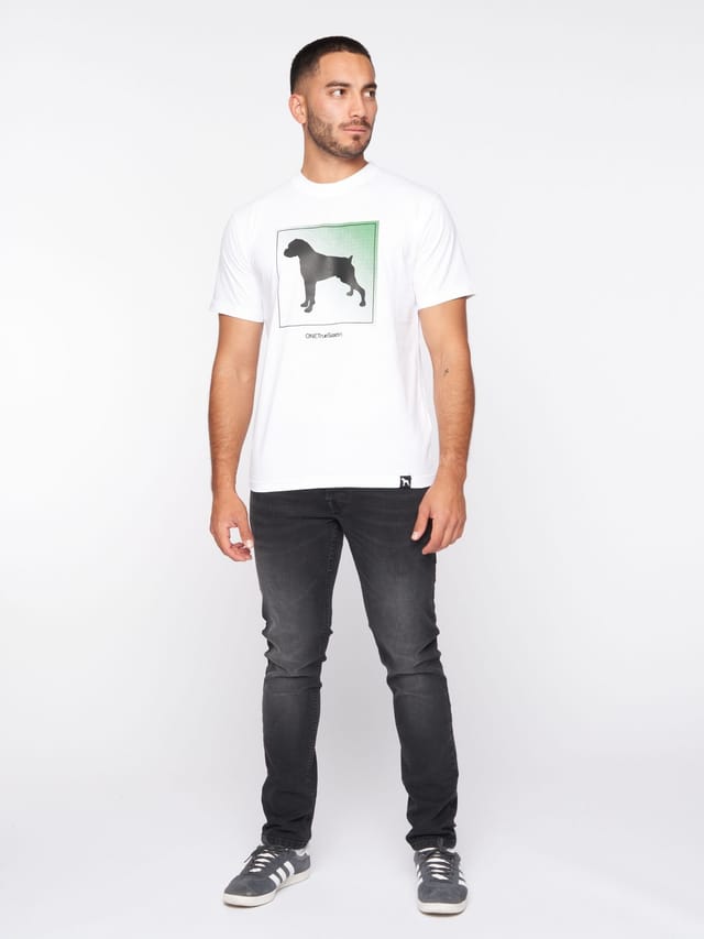 One True Saxon One True Saxon Men's Braice T-Shirt in White - 3