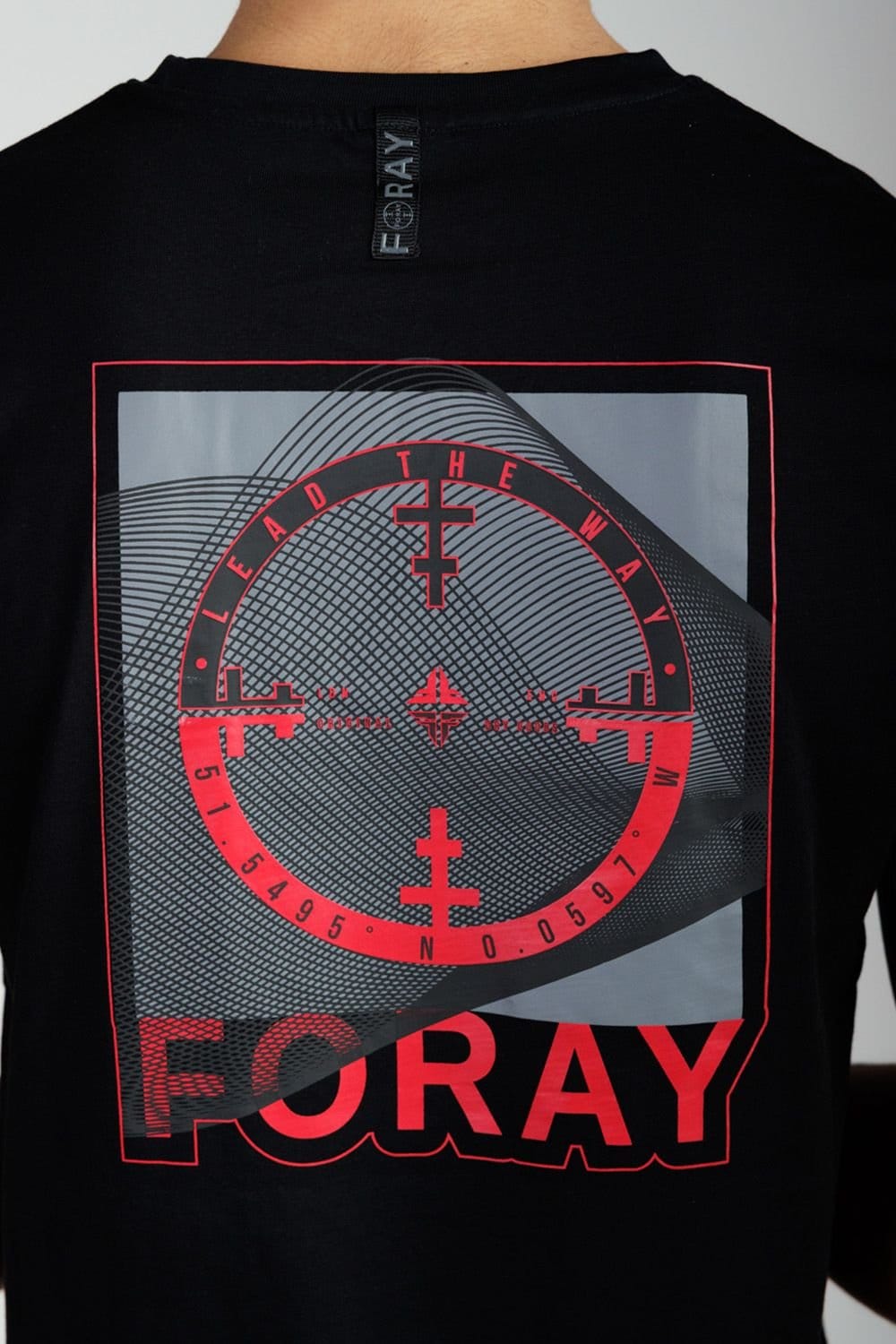 Foray Foray Men's Short Sleeve Cotton Crew Neck Logo T-Shirt in Black - 4