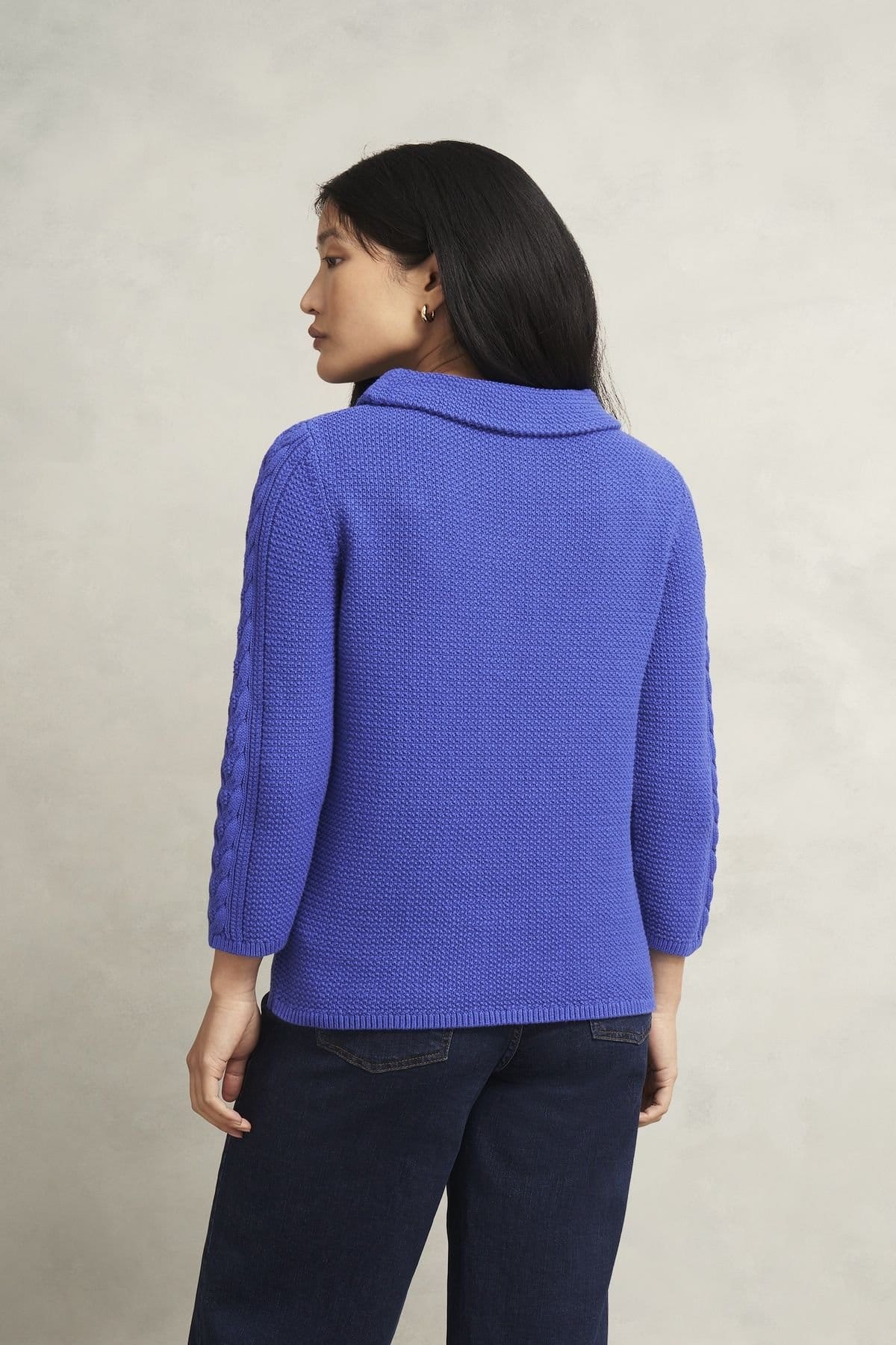 Hobbs London Hobbs London Women's Camilla Cotton Knit Jumper in Cobalt - 4
