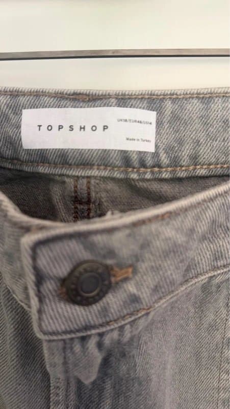 Topshop topshop blue grey denim shorts
