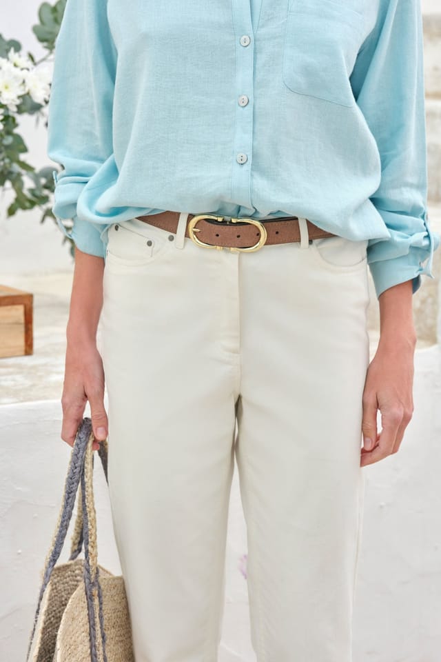 WoolOvers WoolOvers Women's Womens Cropped Jean in White - 2