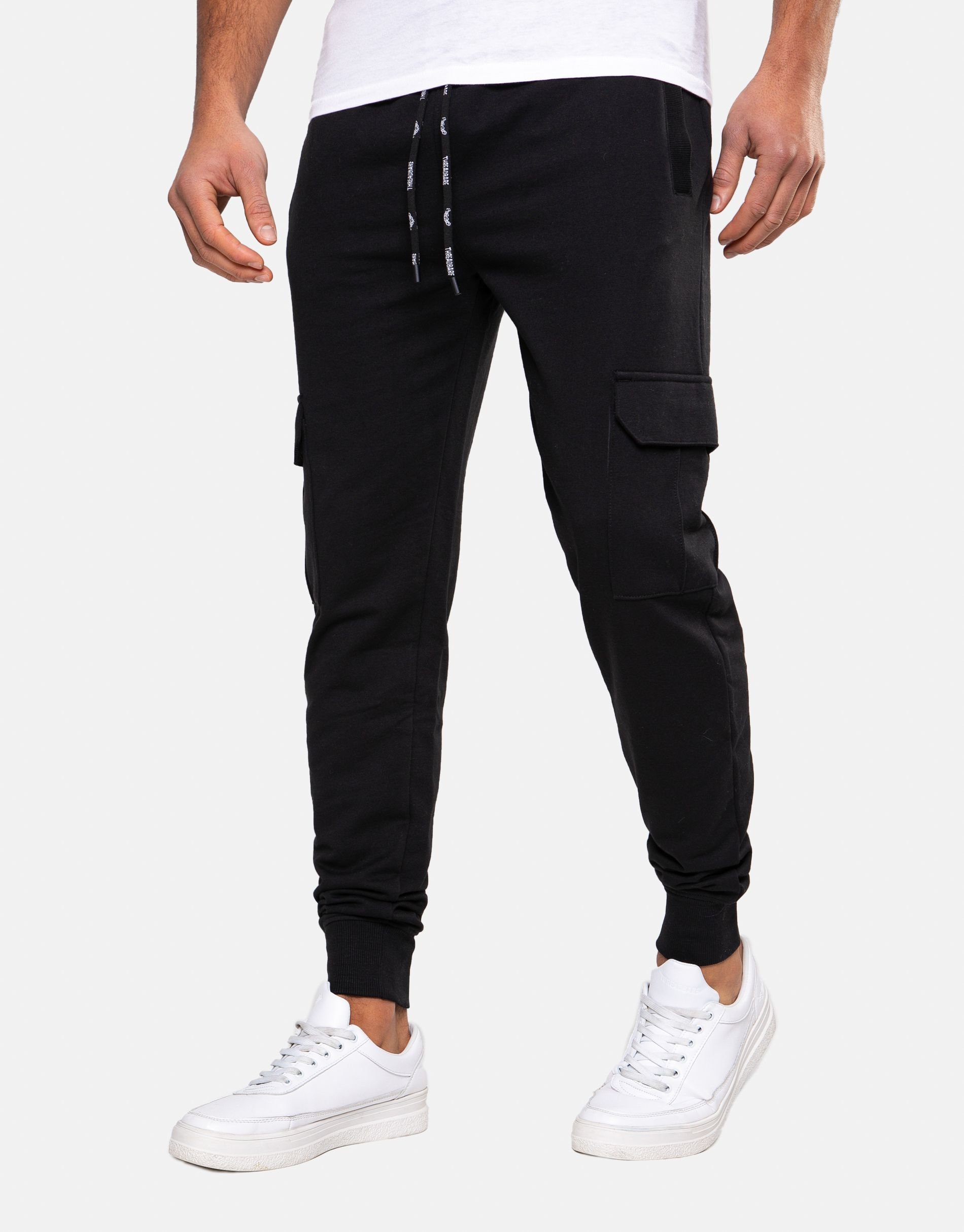 Threadbare Threadbare Men's 'Stefan' Cargo Style Joggers in Black - 3